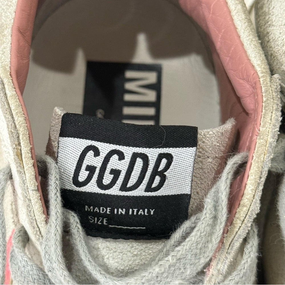 Golden Goose Mid Star Sneakers White Pink Patent Star Mid Top Size 7/37 Preppy - Picture 14 of 16